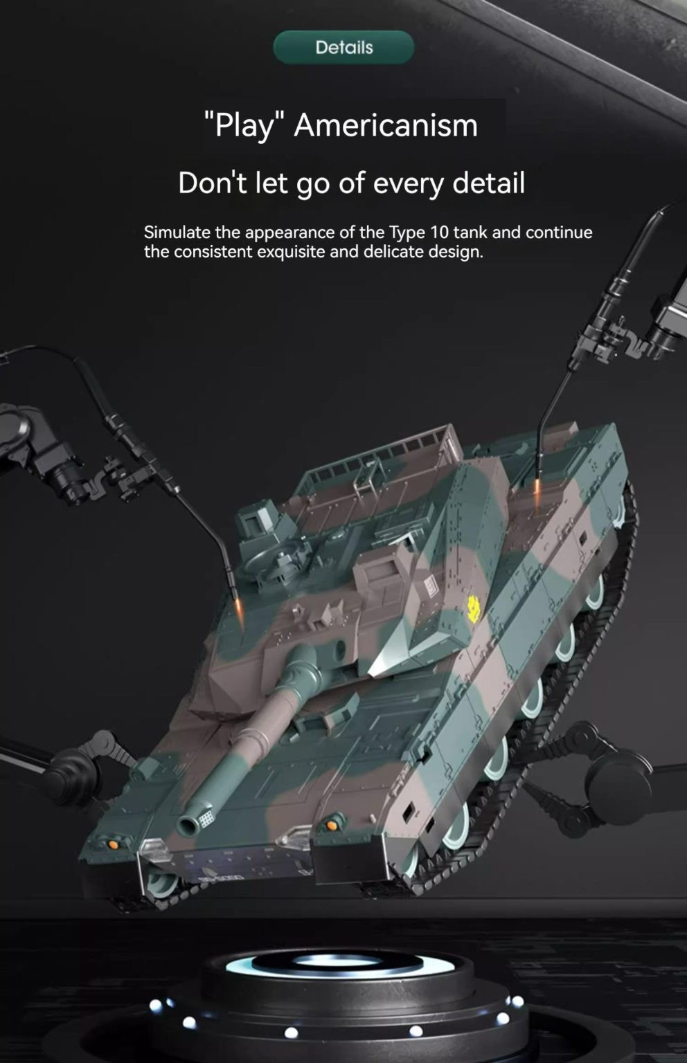 Tank, RC Tank, Remote Control Tank.12 CH, Army Green.