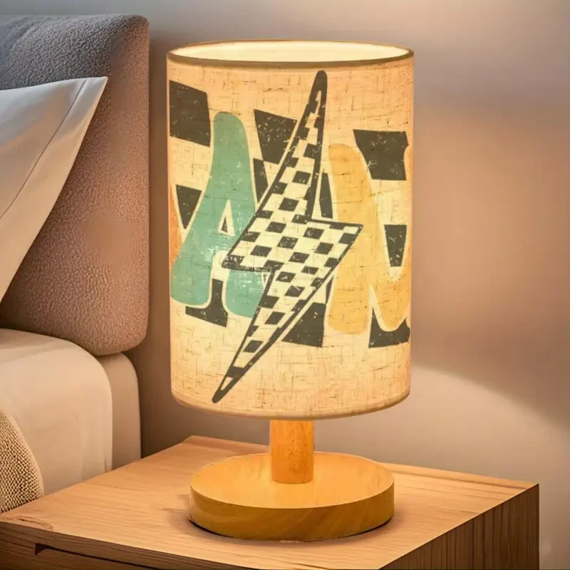 1pc Retro Lightning Bolt Table Lamp - Stylish & Affordable Home Decor, Adjustable Tri-Color Lighting, 274.32cm Height, Modern Design with Bold "P" Lettering, Perfect for Bedroom & Living Room, Ideal Mothers Day Gift, Desk Lamp for Home Decor