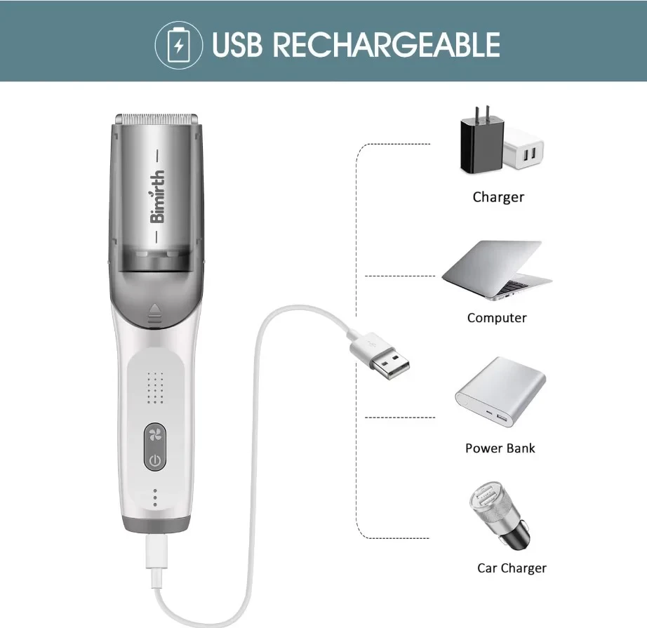 Bimirth Silent Baby Hair Clipper With Hair Vacuum