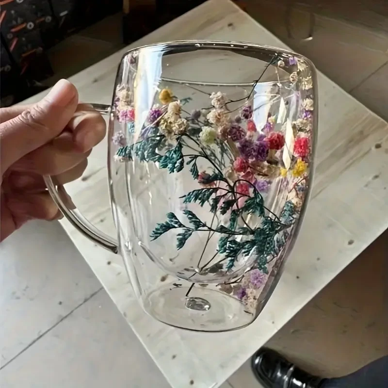 Blooming Beauty Double-Walled Glass Coffee Mug