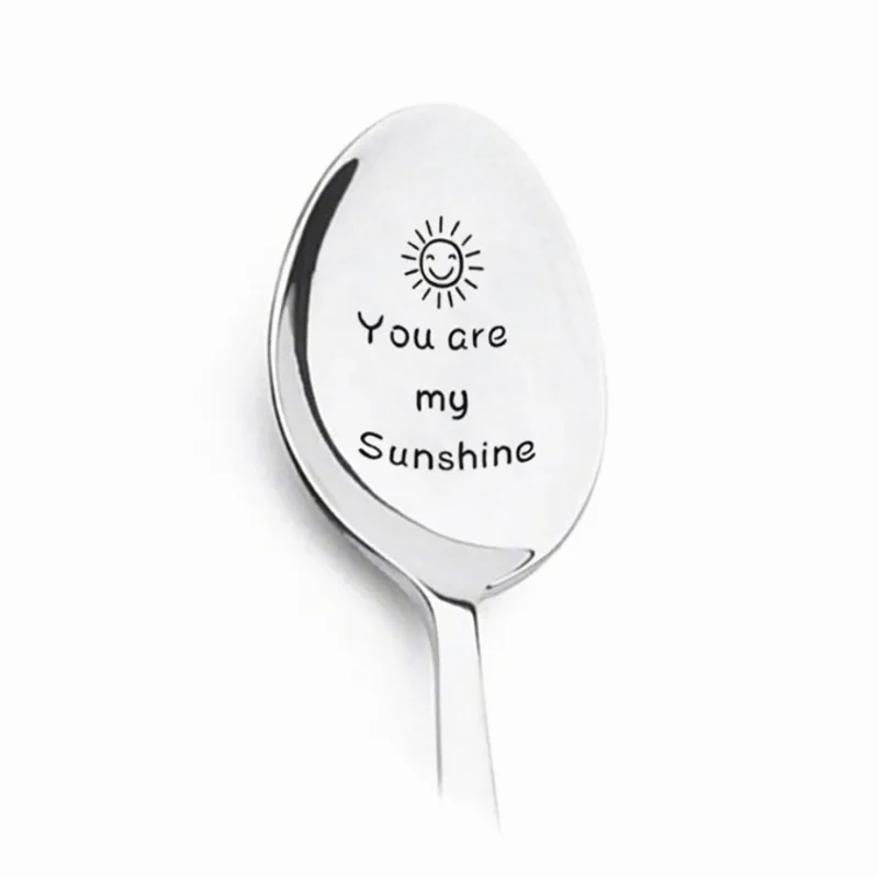 Stainless Steel Long Handle Spoon Couple Tableware