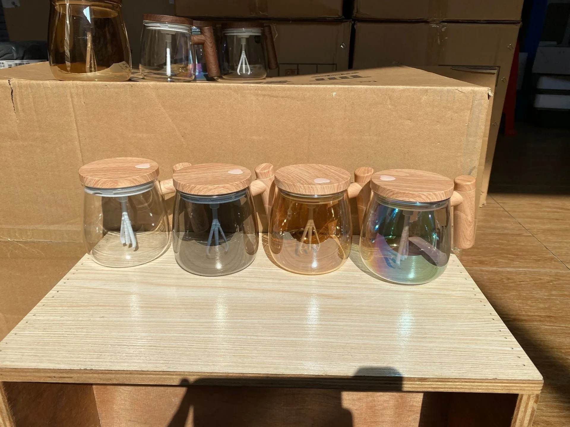 400ML Self Stirring Coffee Mug Electric Mixing Glass Coffee CupHigh Speed Fast Automatic Coffee Cup For Gyms Dining Room Kitchen Gadgets