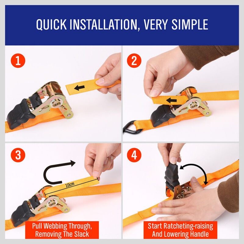 Ratchet Tie Down Strap Motorcycle Packing