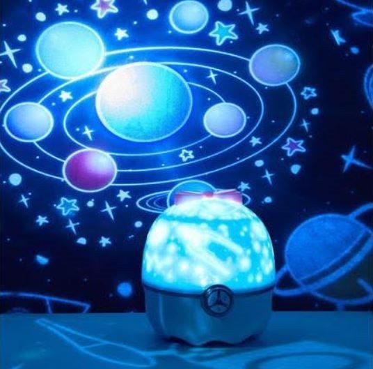 Projector Light, Rechargeable, 360 Rotation, 12 Scenes, with Music Box