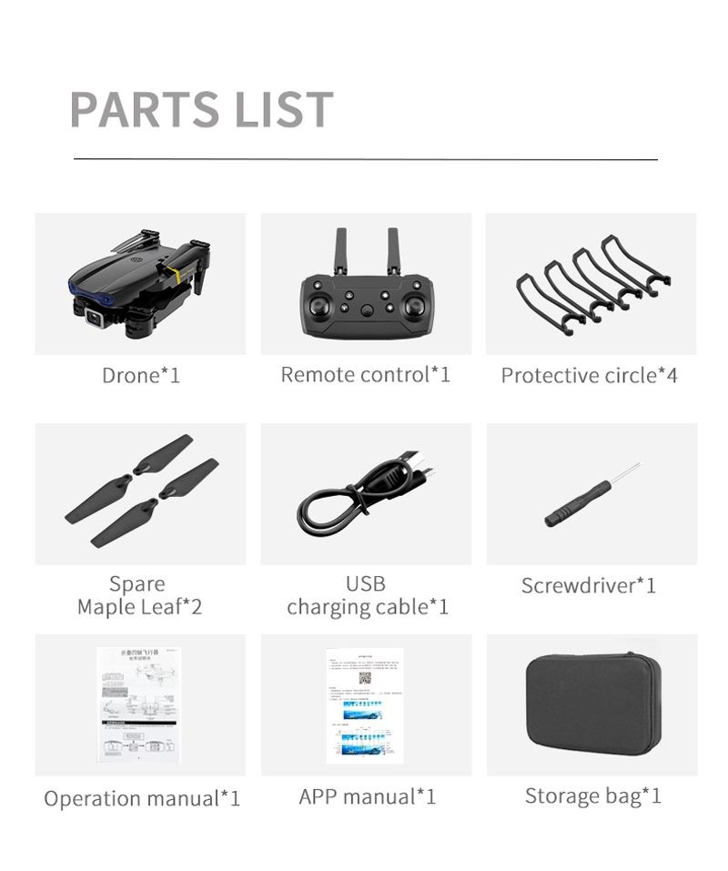 Drone, Global Drone, E99 Pro, 4K Dual Camera, High Quality