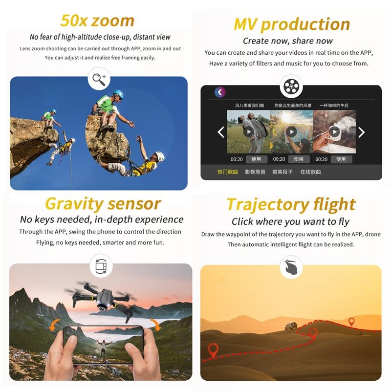 Drone, Global Drone, E99 Pro, 4K Dual Camera, High Quality