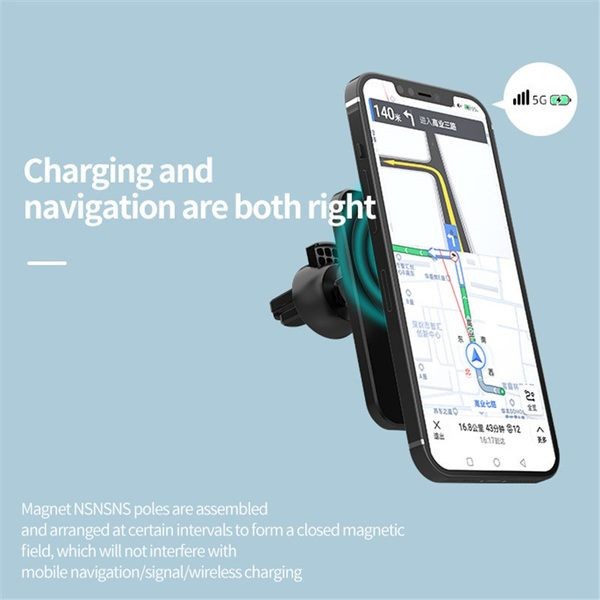 Magsafe Wireless Car Charger for iPhone12 13 and 14. Black