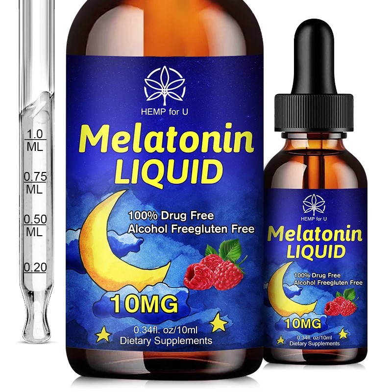 Melatonin DropIns 10mg Liquid Sleep Aid Support for Healthy Sleep