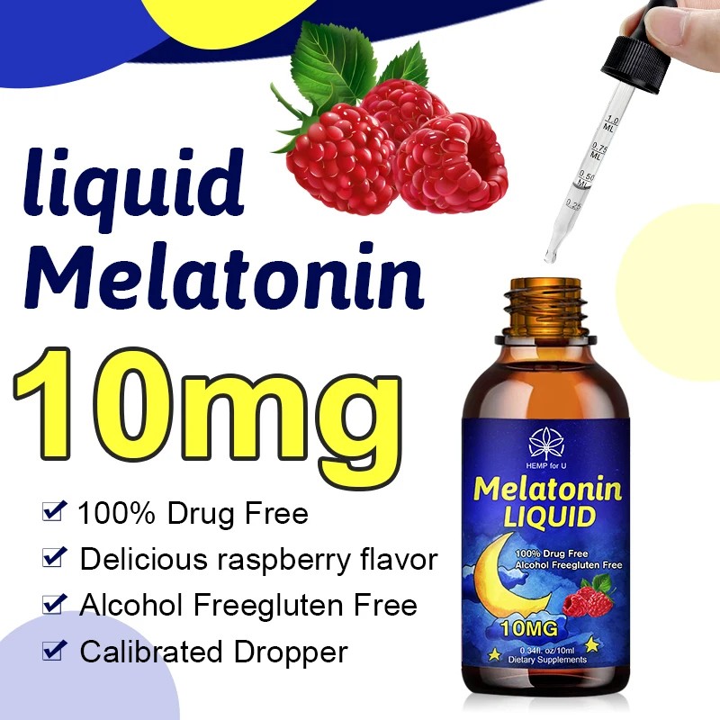 Melatonin DropIns 10mg Liquid Sleep Aid Support for Healthy Sleep