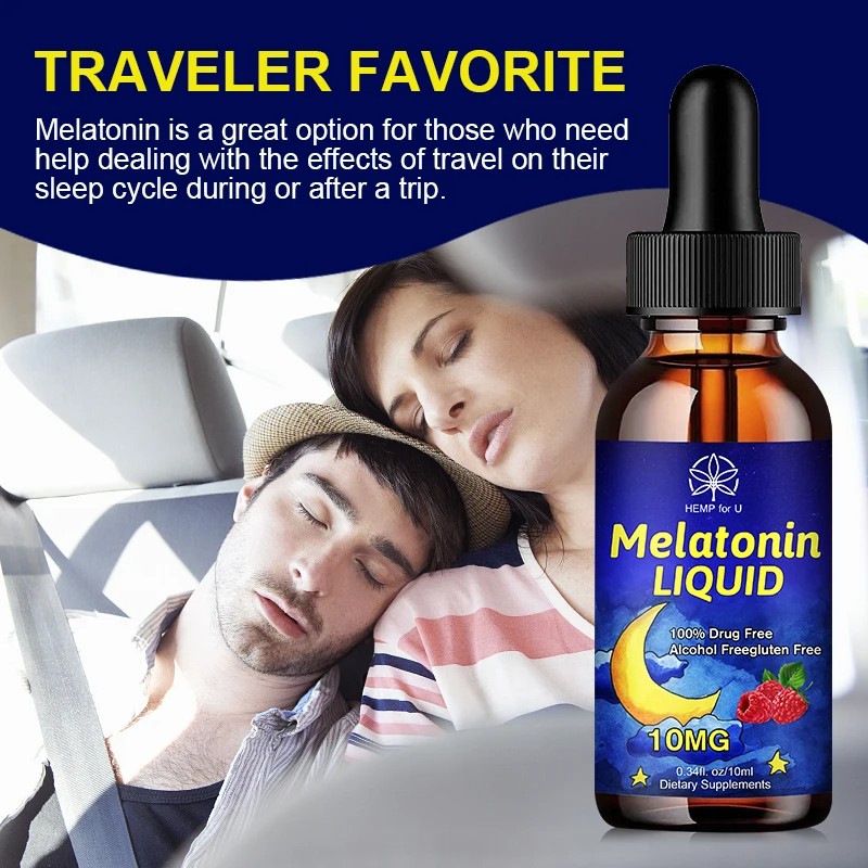 Melatonin DropIns 10mg Liquid Sleep Aid Support for Healthy Sleep