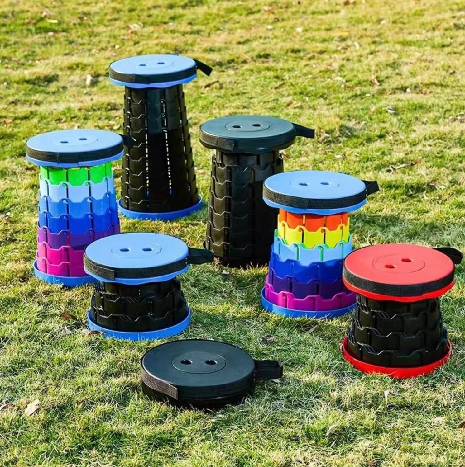 Folding Telescopic Stool  Outdoor Portable Folding Chair, Travel, Fishing, and Queuing Stool