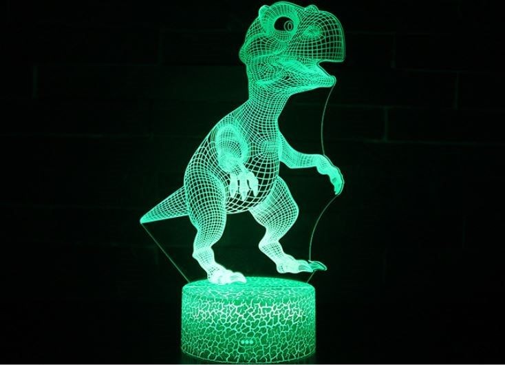 Dinosaur 3D LED Night Light, Power By USB, 7 Changeable colors