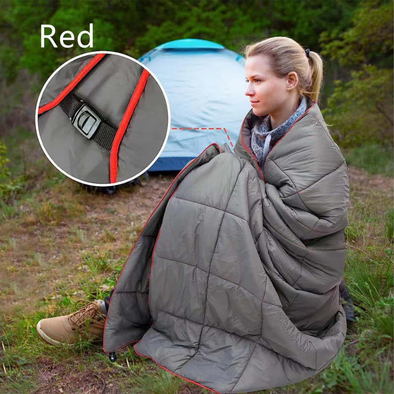 Outdoor Camping Down Blanket Portable Waterproof Hiking Wearable