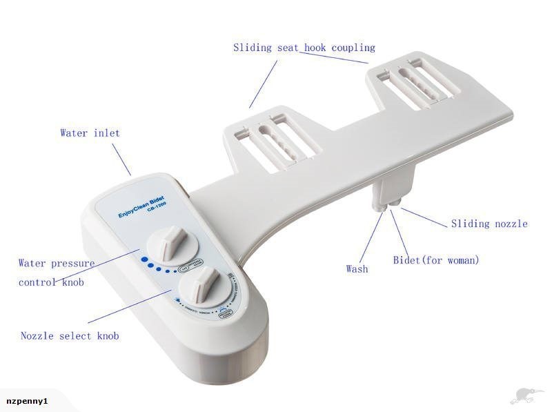 Bidet Toilet Seat Dual Nozzle Special for Ladies