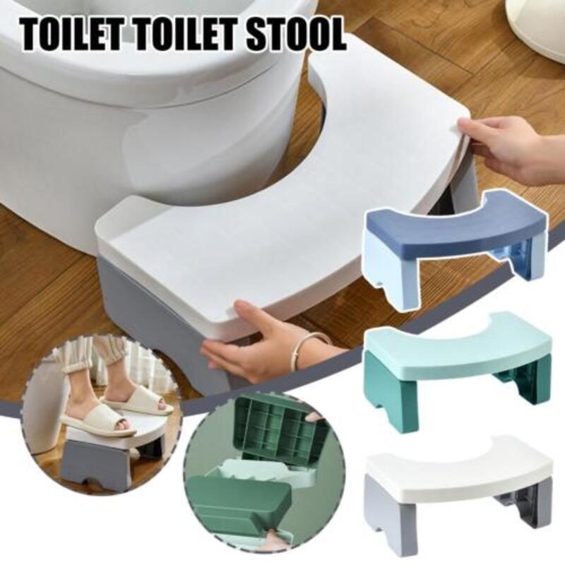 Toilet Step Stool Bathroom Footstool Blue