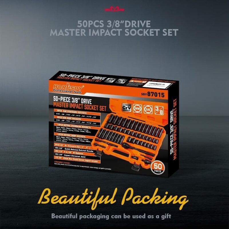 Impact Socket 3/8" Drive Impact Socket SAE & Metric HORUSDY