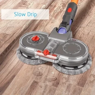 Electric Double Mop Attachment for Dyson V7–V15 – Dual Spin Mop with Water Tank