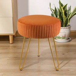 Striped Home Dressing Table Metal Footstool