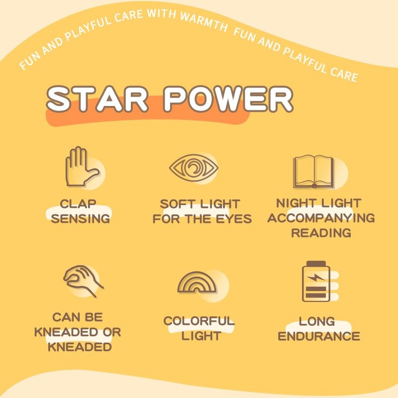 Star Silicone Lamp, Color Can Charge.