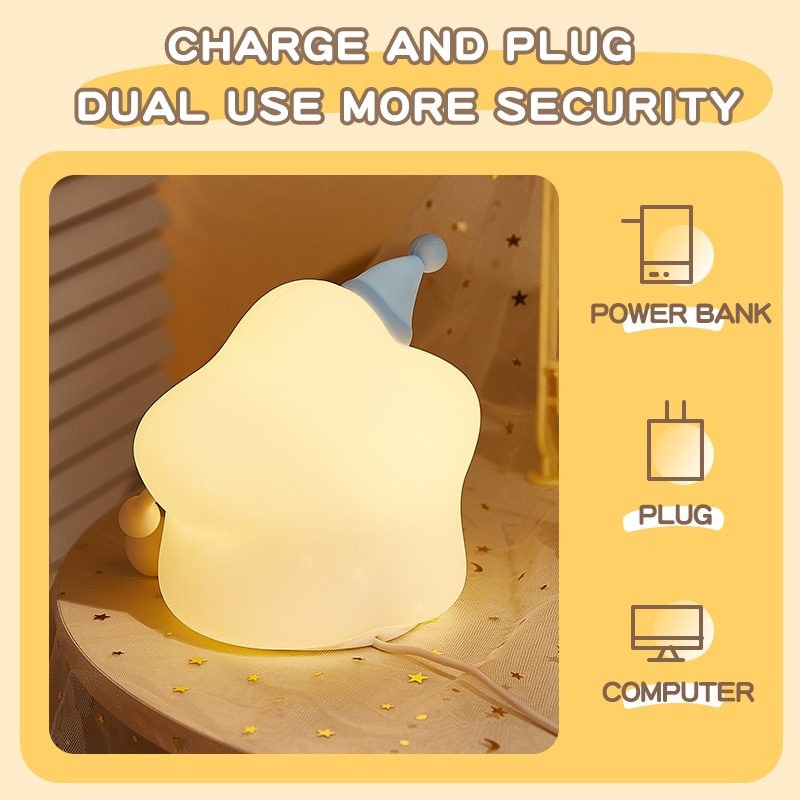 Star Silicone Lamp, Color Can Charge.