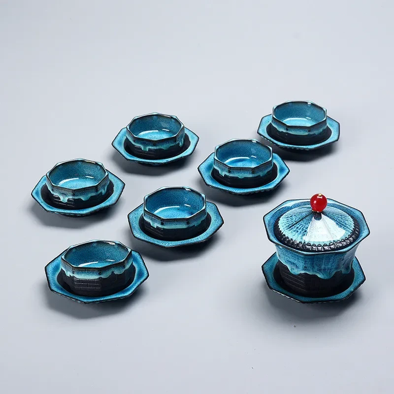 Creative Ceramic Tea Set Porcelain Teapot Teacups Trays Teaware Portable Travel Drinkware