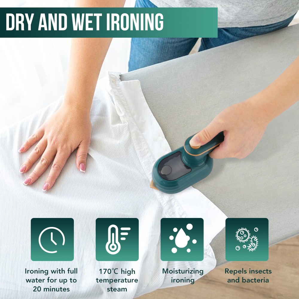 Mini Garment Steamer Steam Iron Handheld Portable Wet and Dry Ironing Machine for Clothes