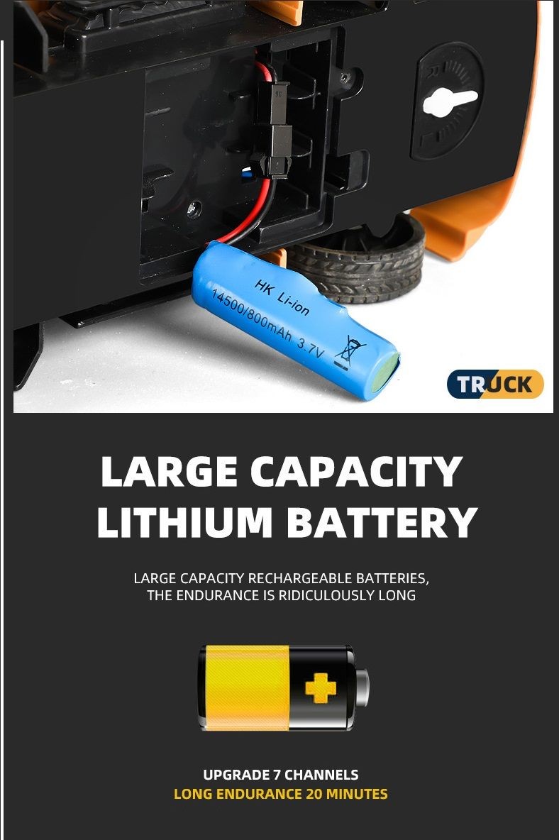 Remote Control Dump Truck, 2.4GHZ, Rechargeable