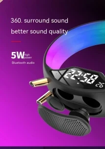 O Light Three In One Wireless Charging Multifunctional Bluetooth Speaker Night Light