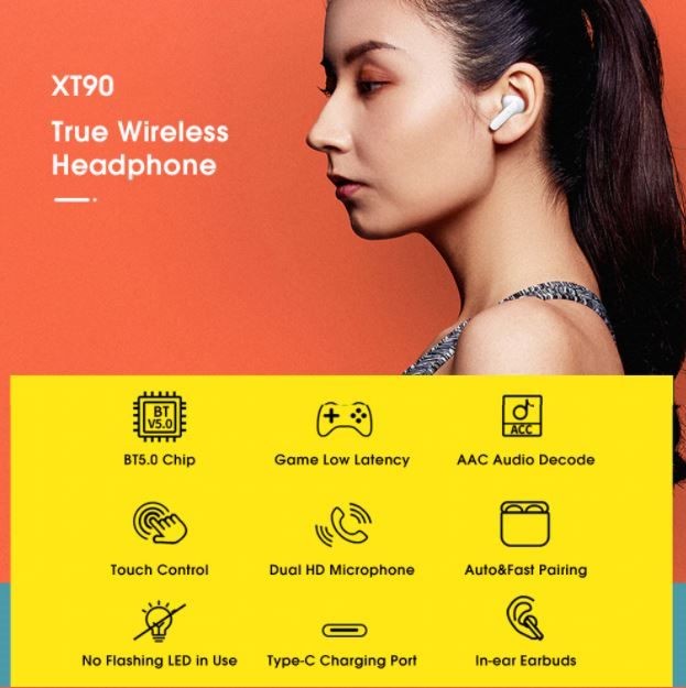 True Wireless Earbuds, Lenovo Brand, High Quality, Black