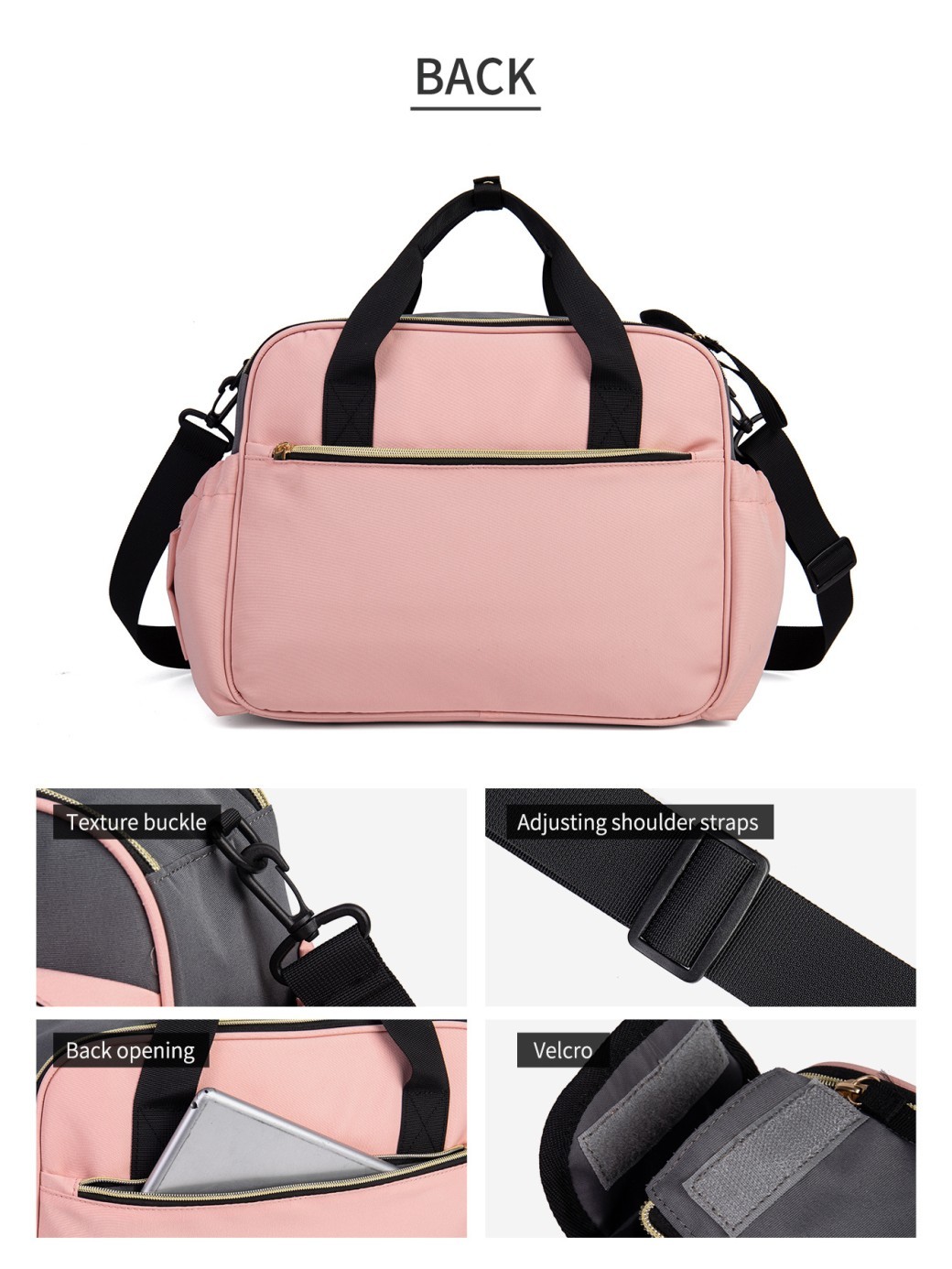 Large Capacity Hand-carrying Multifunctional Crossbody Oxford Cloth Diaper Bag