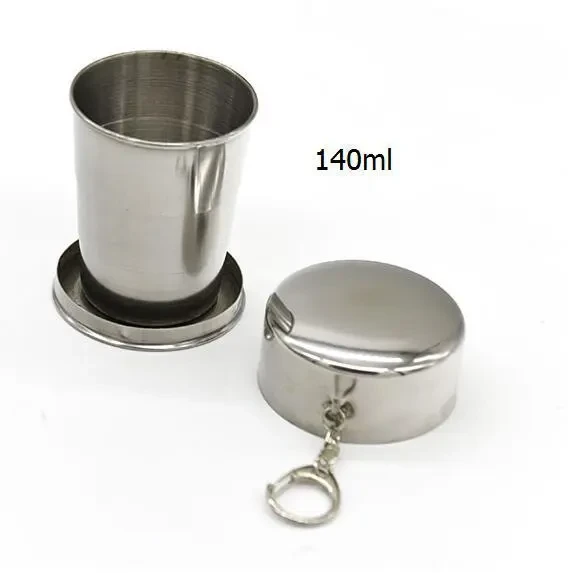 Stainless Steel Telescopic Cup Folding Cup Kraft Paper Lunch Box Bag Bamboo Utensils Set