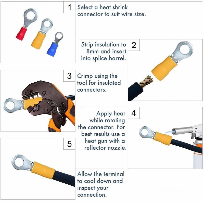 480pcs Electrical Wire Terminal Crimp Connectors