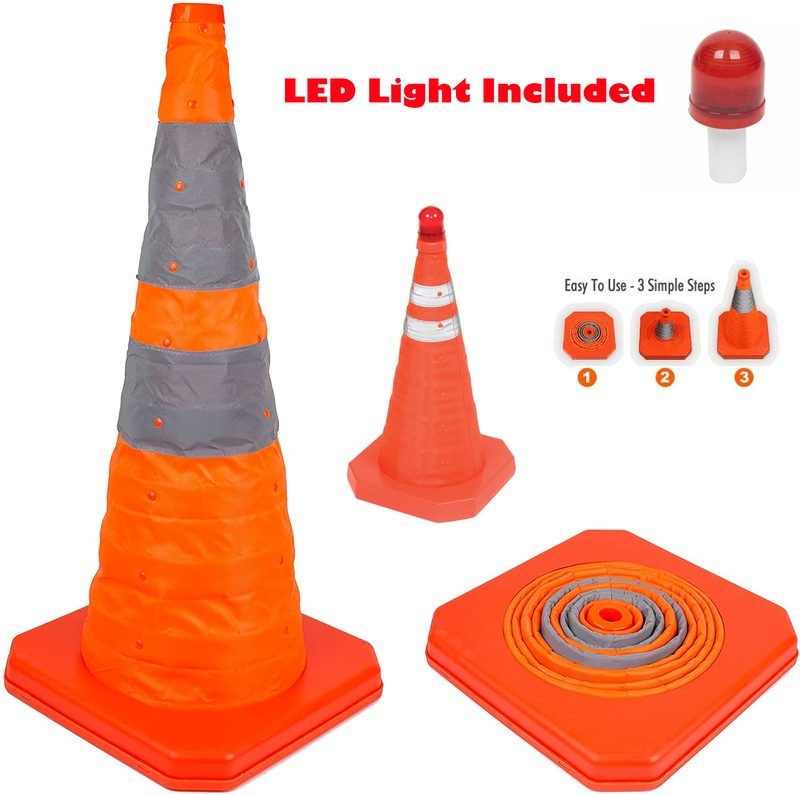 LED Traffic Cone Safety Cone Collapsible