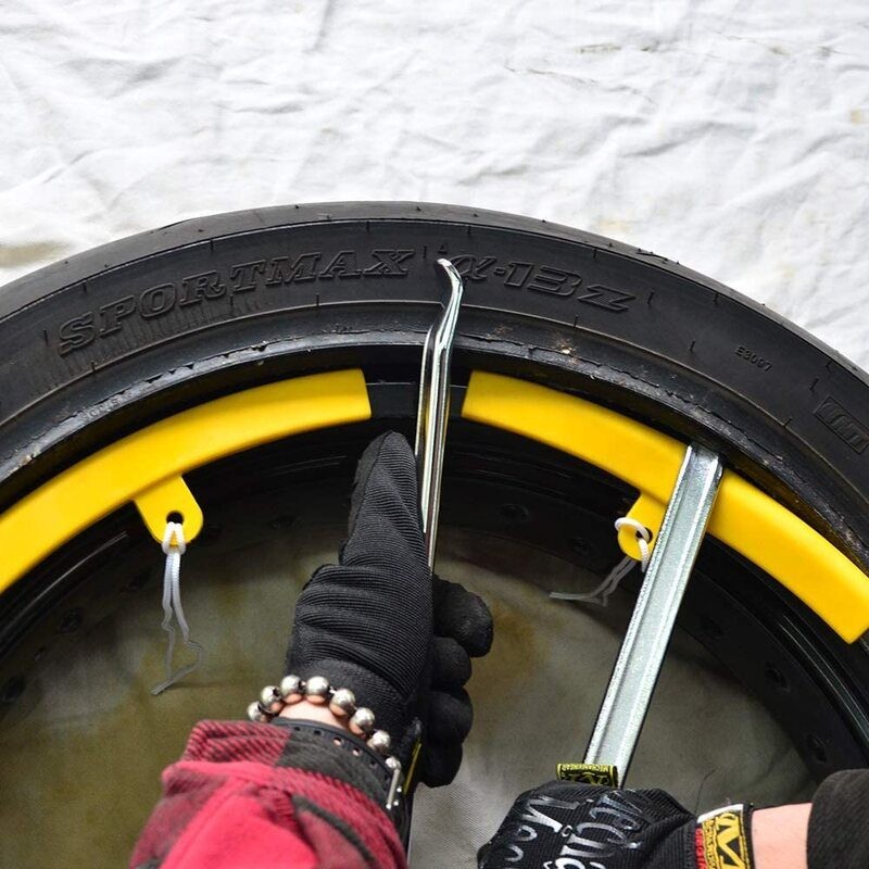 Motorcycle Tire Iron Changer Lever Tool Wheel Rim Protector Valve Tool