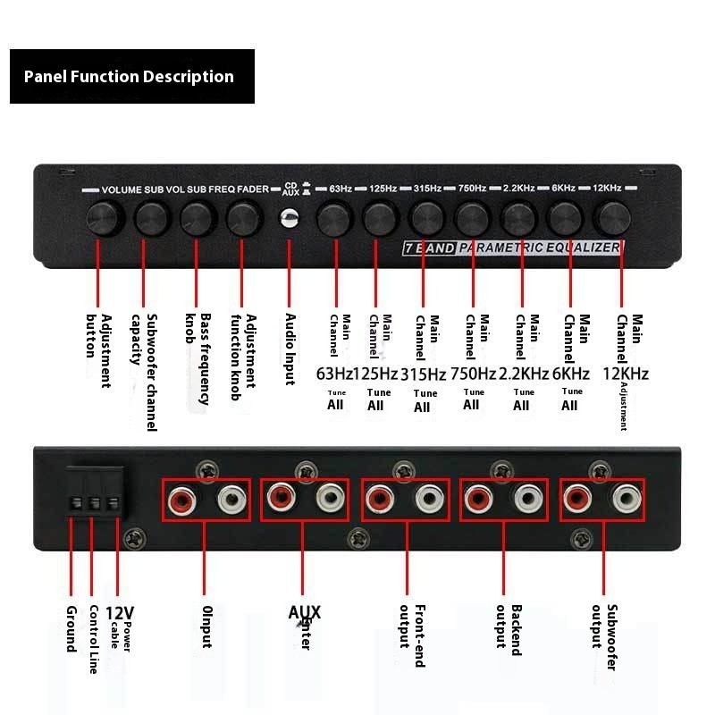 New Car Equalizer 7-segment Tuning Division