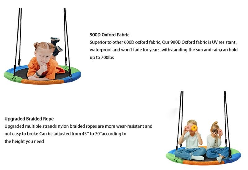 Flying Saucer Tree Swing Children Playground Nest Swings