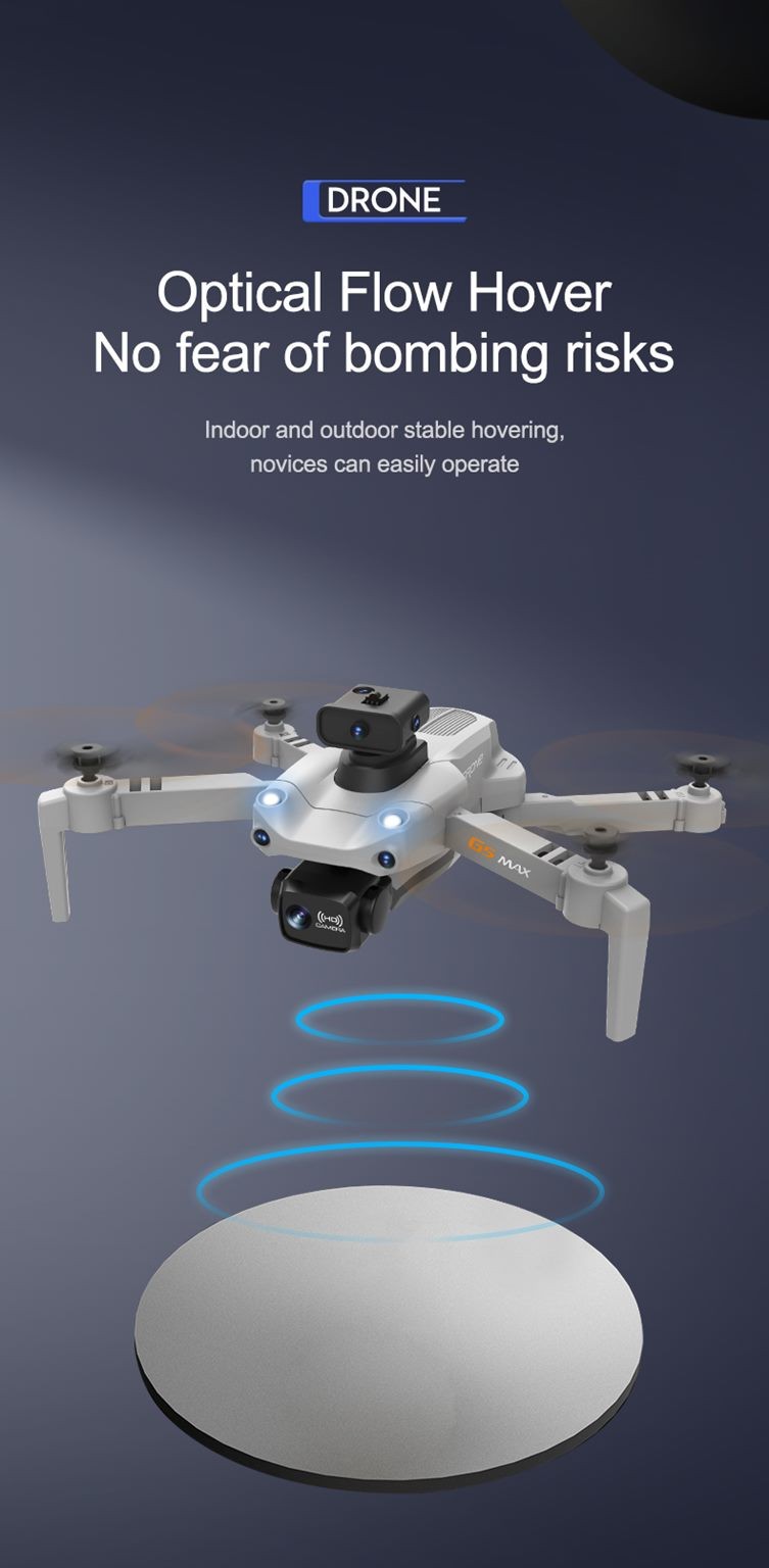 Drone, Foldable 4K Dual Camera Drone with Obstacle avoidance and optical flow