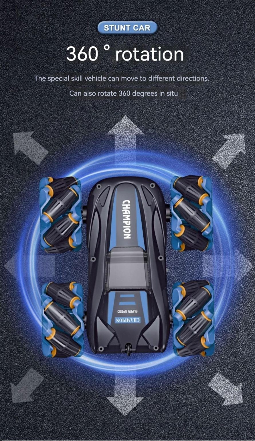 RC Car, RC Stunt car, 4 Wheel drive.