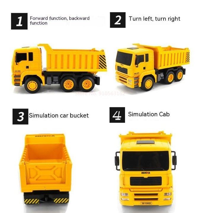 HUINA 1337 1:18 Remote Control Truck, 6 Channel, 2.4GHZ