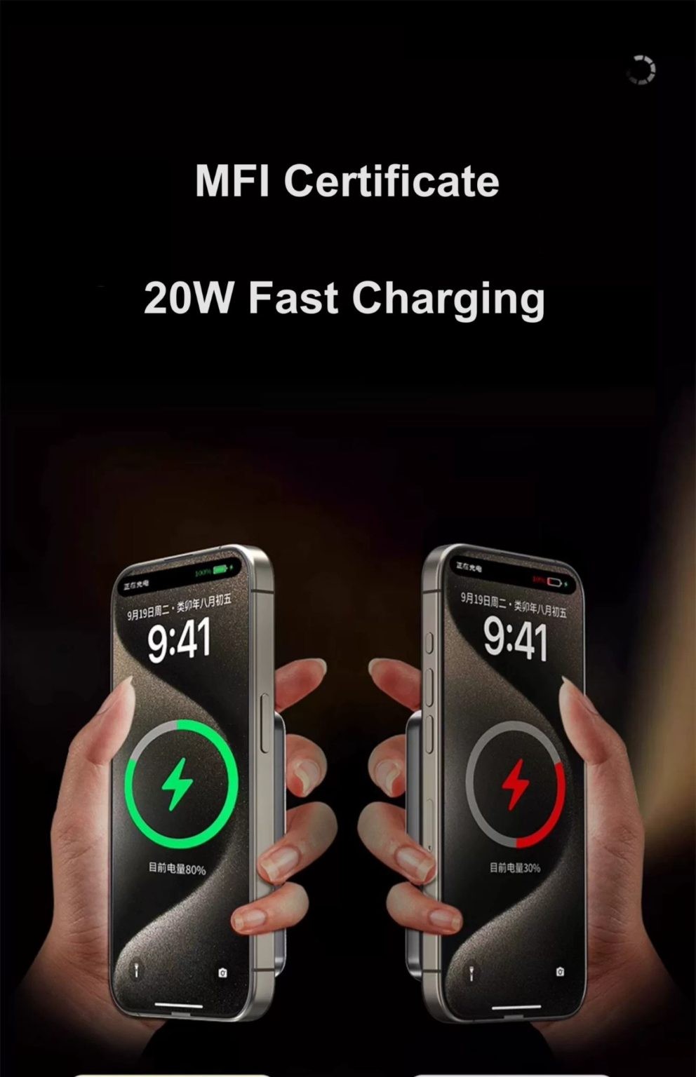 Magsafe Power Bank. 8MM, Fast Charging