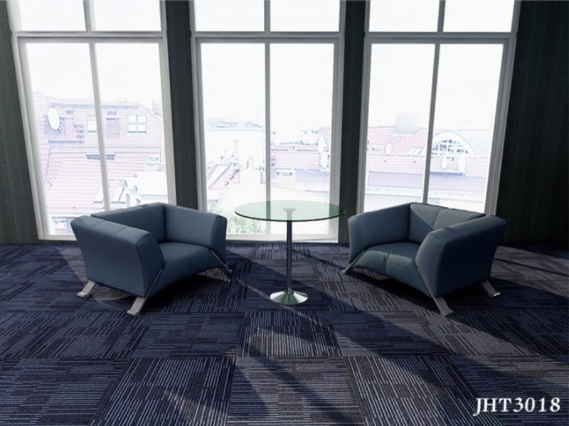 Carpet Tiles Mat Blue Stripe 1KG /Tile