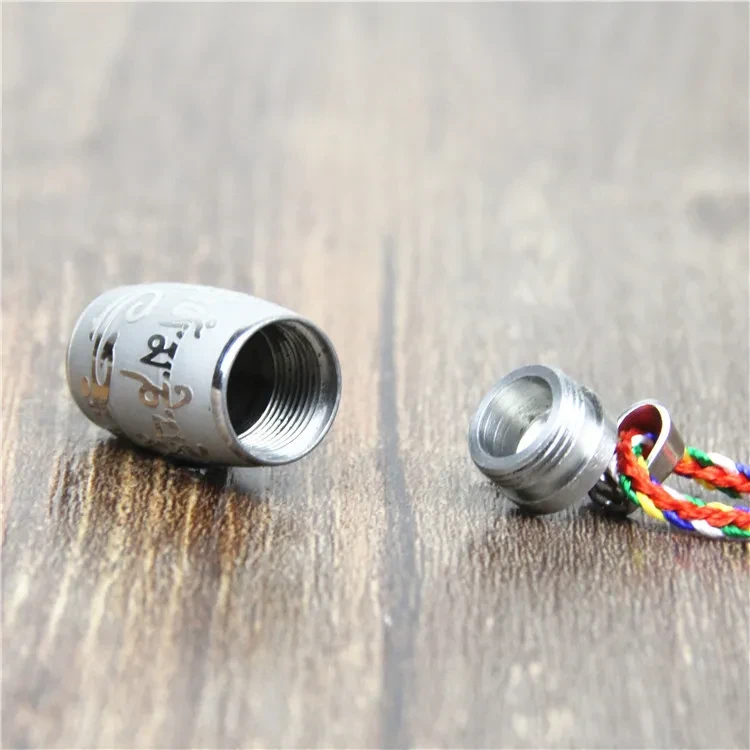 Six-character Mantra Gawu Box Pendant Titanium Steel Pendant