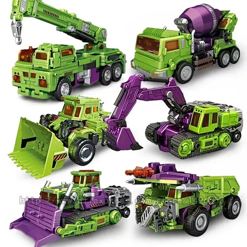 6 IN 1 NBK 42CM Devastator Toy  Transformation KO Robot Car Combination Action Figure