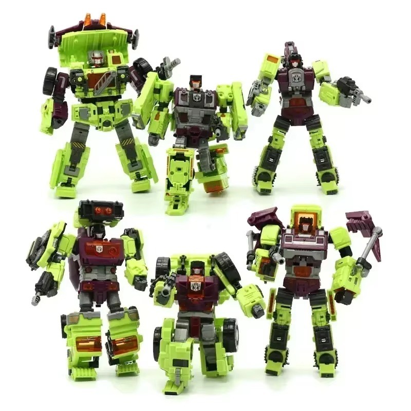 6 IN 1 NBK 42CM Devastator Toy  Transformation KO Robot Car Combination Action Figure