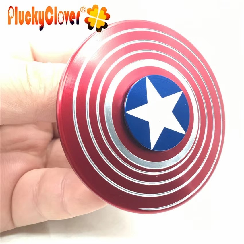 Captain America Hand Fidget Spinner  Metal Superheroes Metallic Gyro