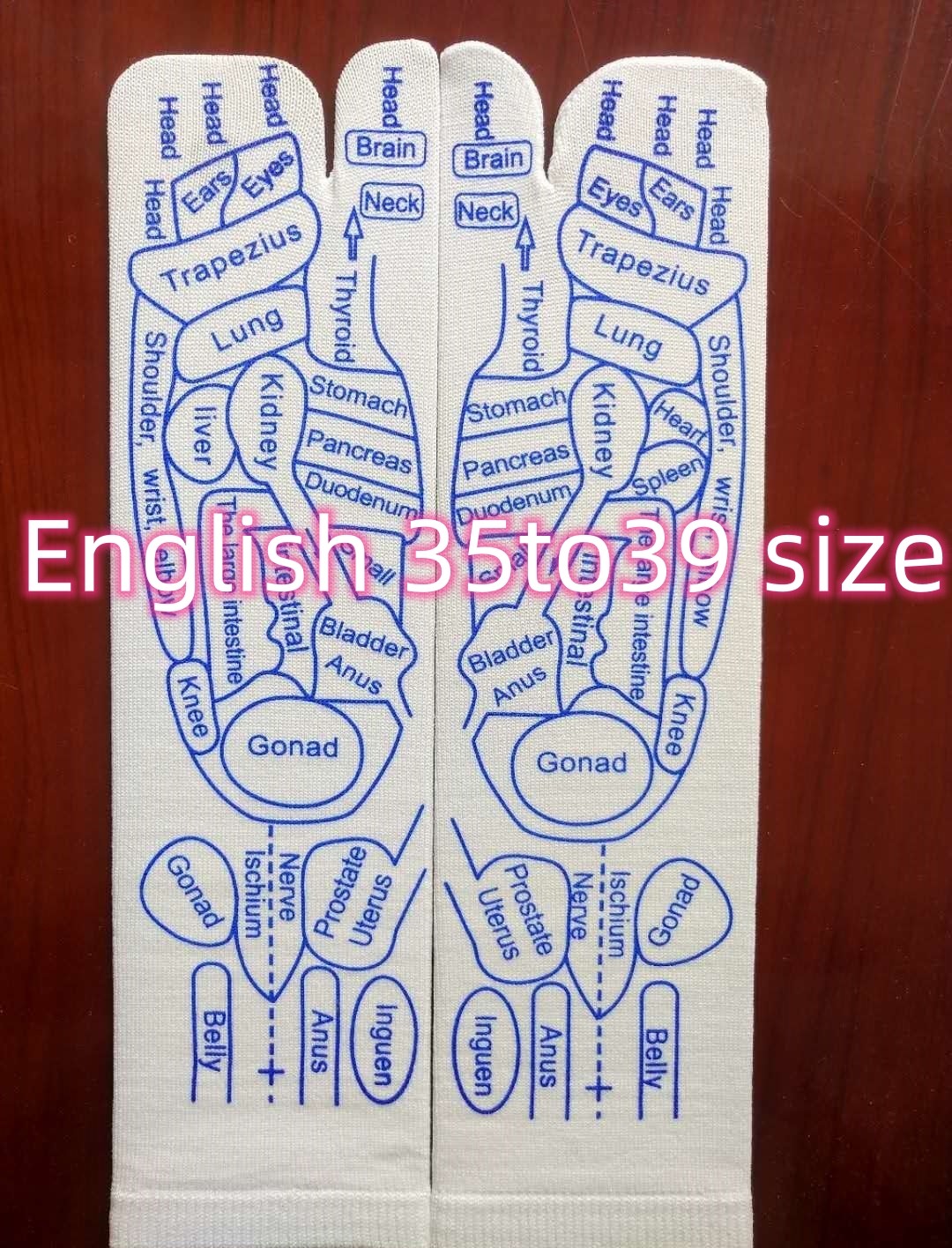 Reflexology Chart Socks with Trigger Point Massage Tool