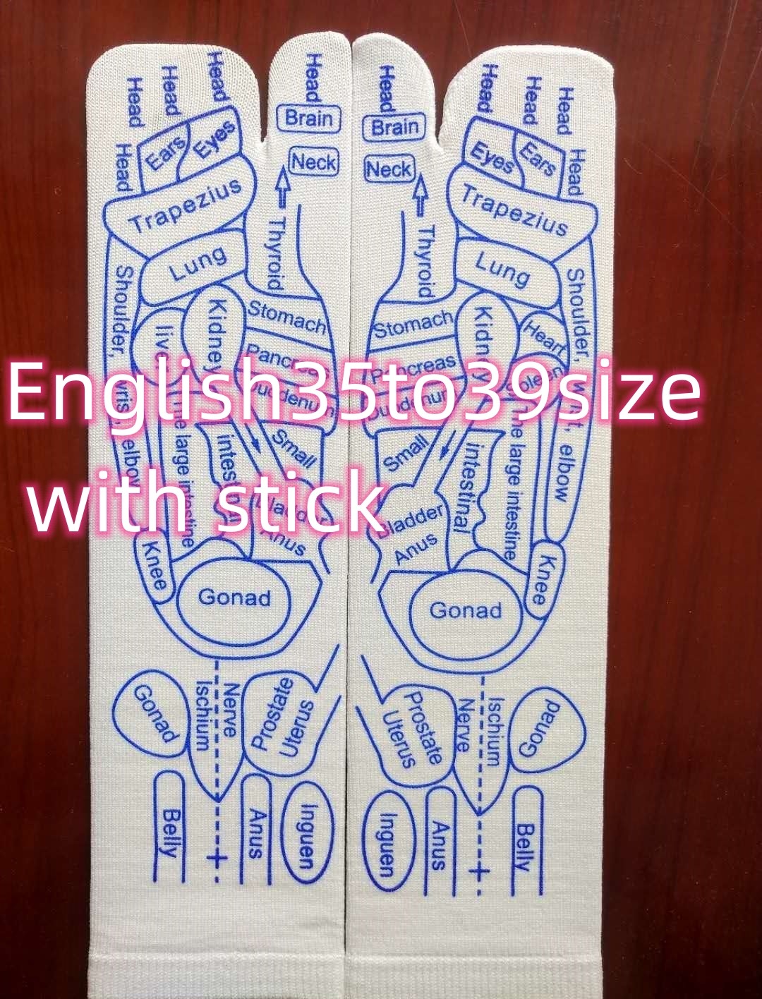 Reflexology Chart Socks with Trigger Point Massage Tool