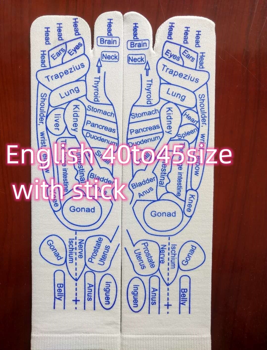 Reflexology Chart Socks with Trigger Point Massage Tool