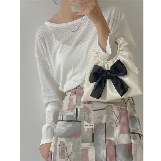 Personality Bowknot Pleated Bag Mini Bag