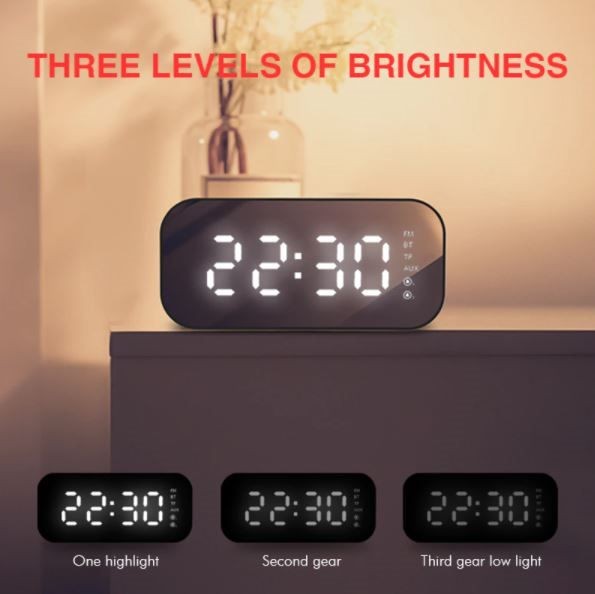Wireless Bluetooth Speaker with Alarm Clock, Time Display, FM. Havit Brand